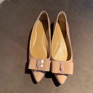 JCrew Factory Emery Patent Bow Flats